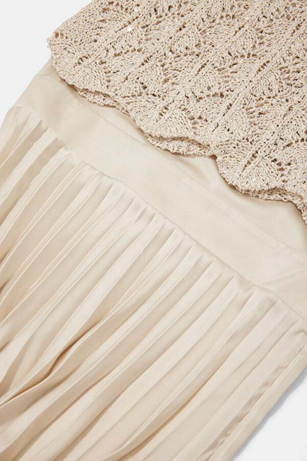 BEIGE SLEEVELESS DRESS 6